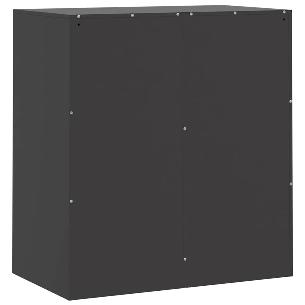 Komoda crna 67 x 39 x 73 cm čelična