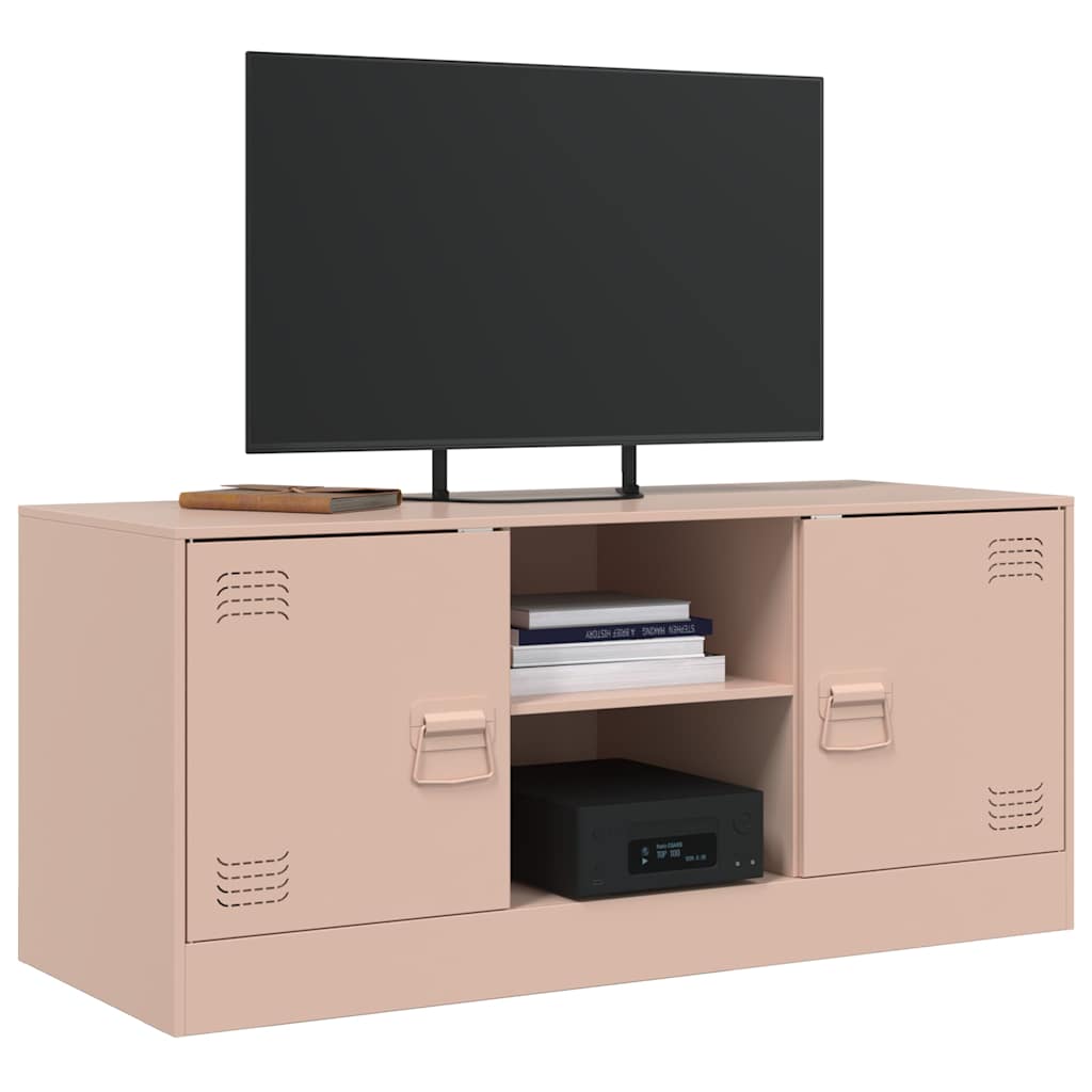 TV ormarić ružičasti 99 x 39 x 44 cm čelični
