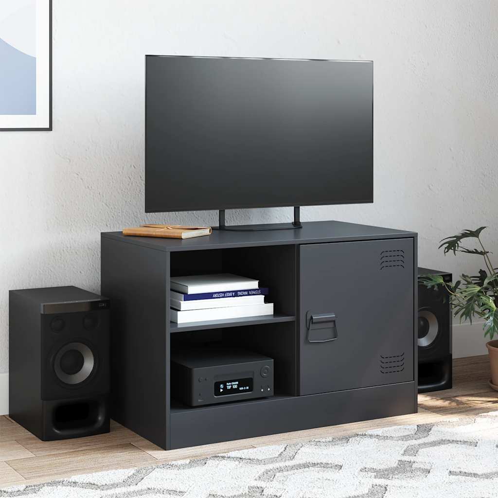 TV ormarić crni 67 x 39 x 44 cm čelični
