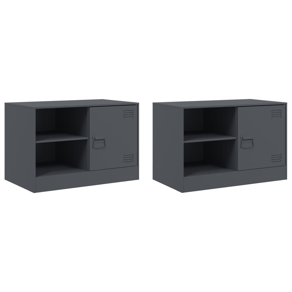 TV ormarići 2 kom antracit 67 x 39 x 44 cm čelični