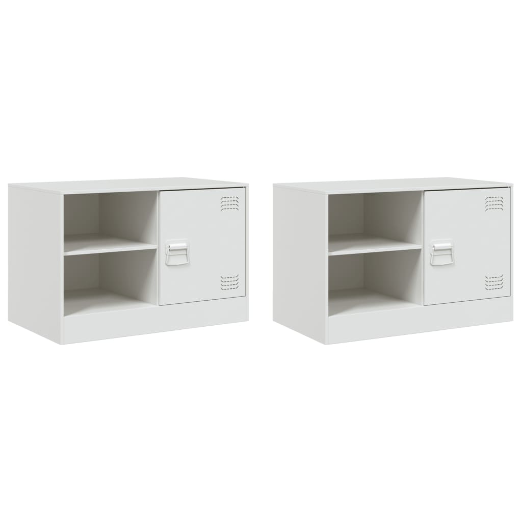 TV ormarići 2 kom bijeli 67 x 39 x 44 cm čelični