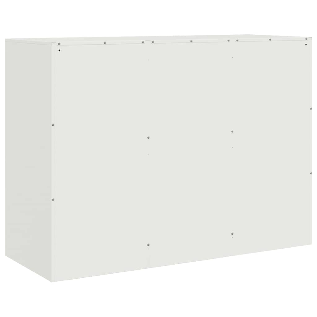 Komoda bijela 99 x 39 x 73 cm čelična