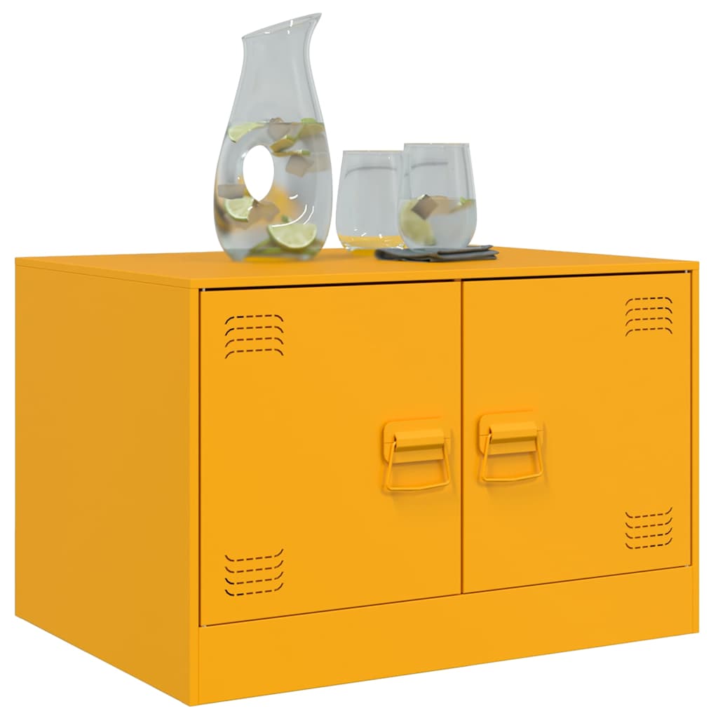 Stolić za kavu boja senfa 67 x 50 x 44 cm čelični