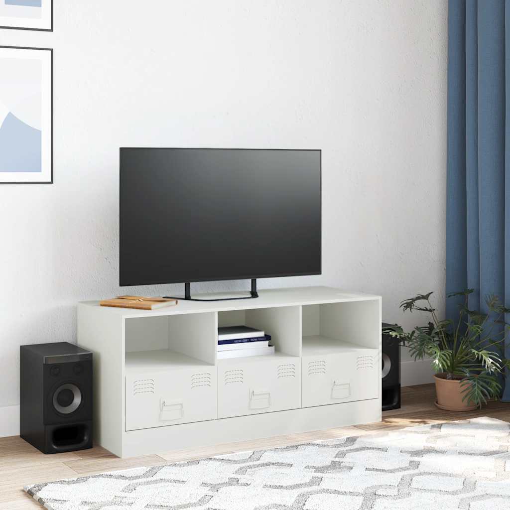 TV ormarić bijeli 99 x 39 x 44 cm čelični