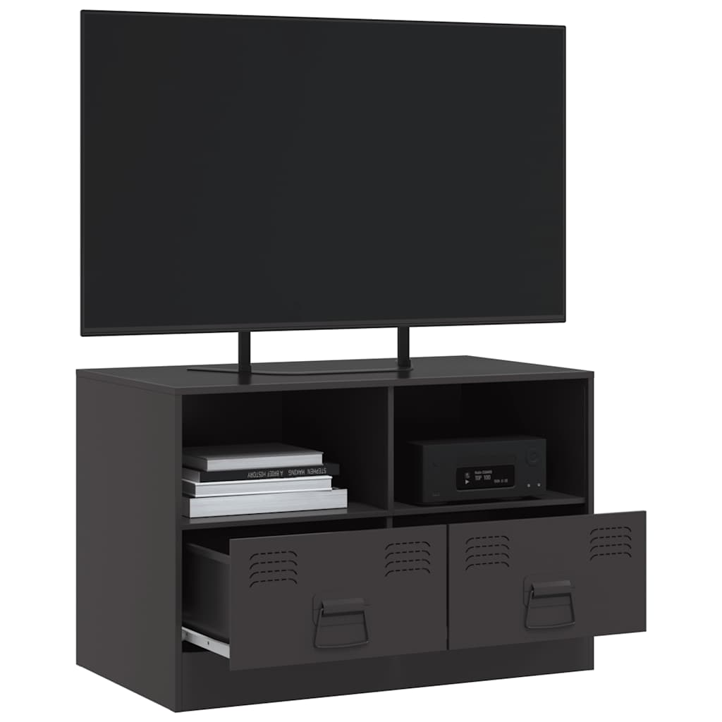 TV ormarić crni 67 x 39 x 44 cm čelični