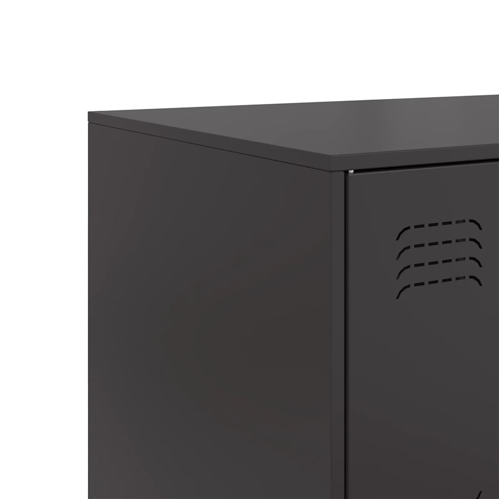 Komoda crna 99 x 39 x 73 cm čelična
