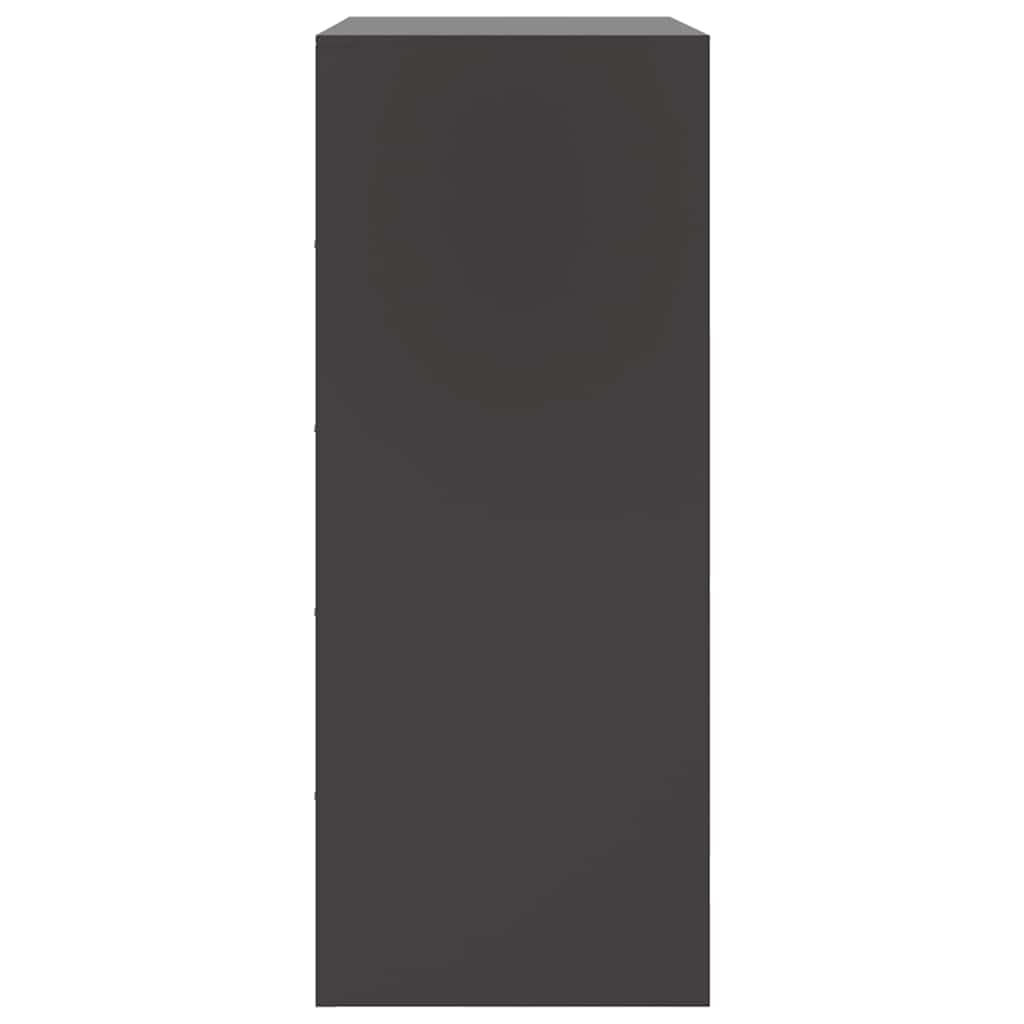 Visoka komoda crna 67 x 39 x 95 cm čelična