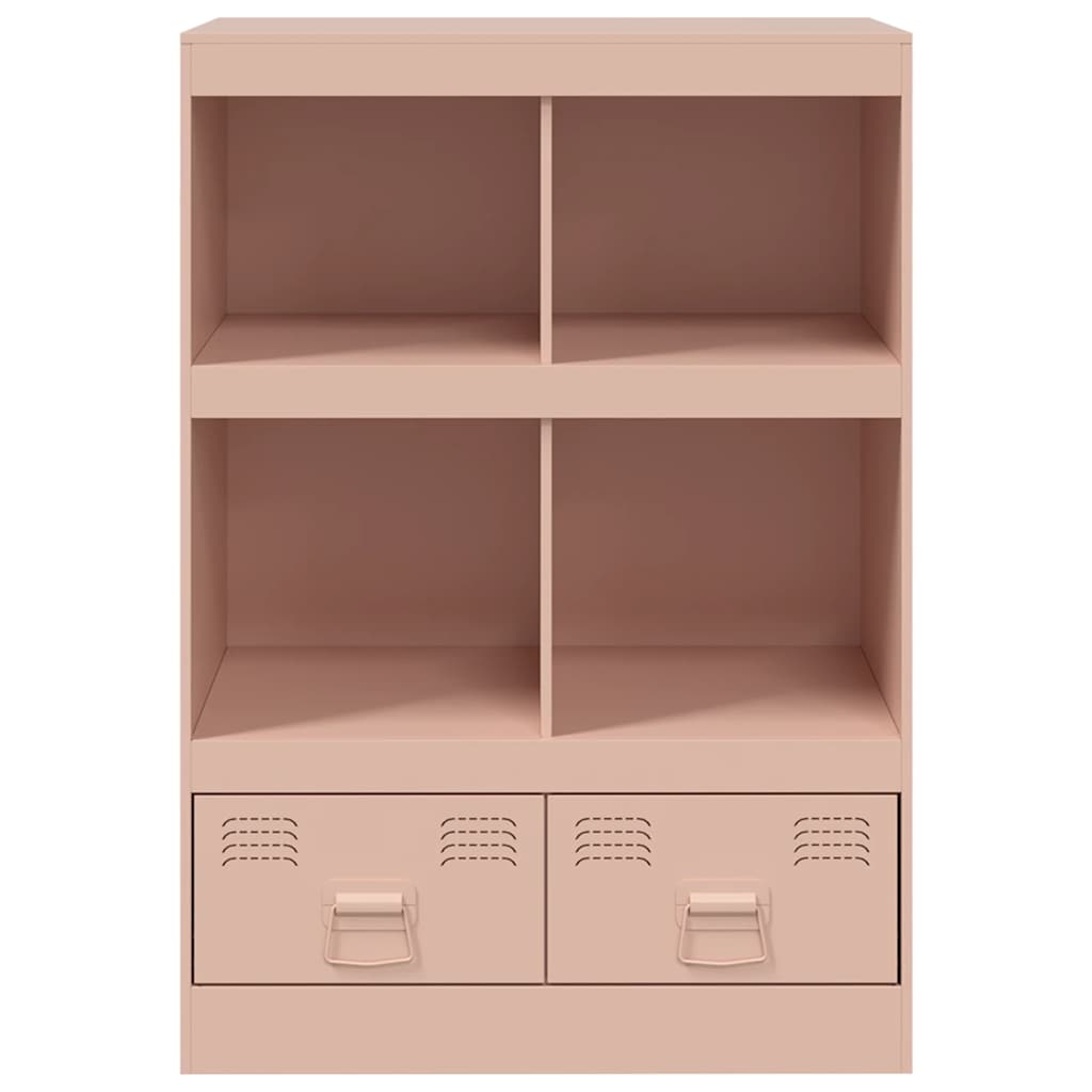 Visoka komoda ružičasta 67 x 39 x 95 cm čelična