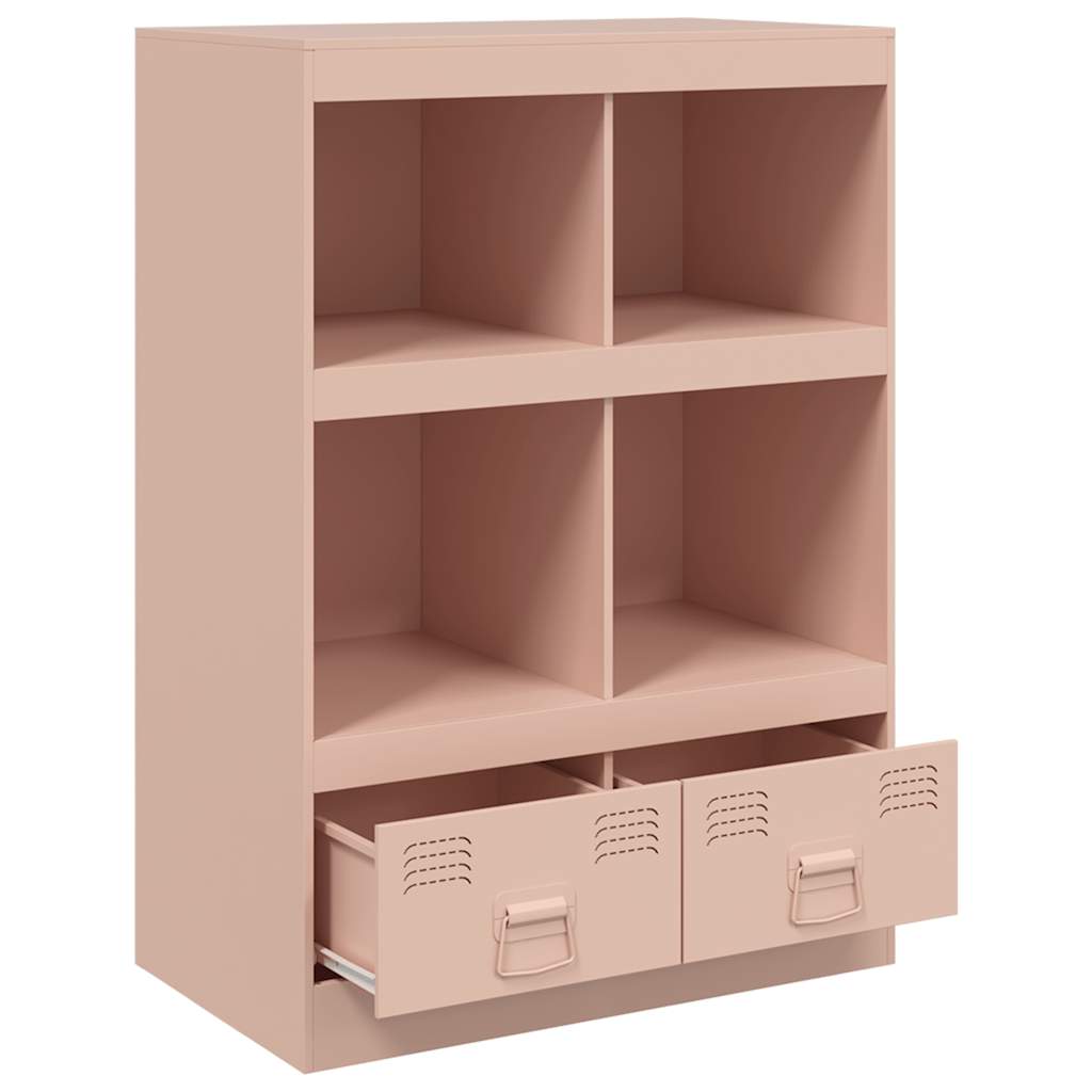 Visoka komoda ružičasta 67 x 39 x 95 cm čelična