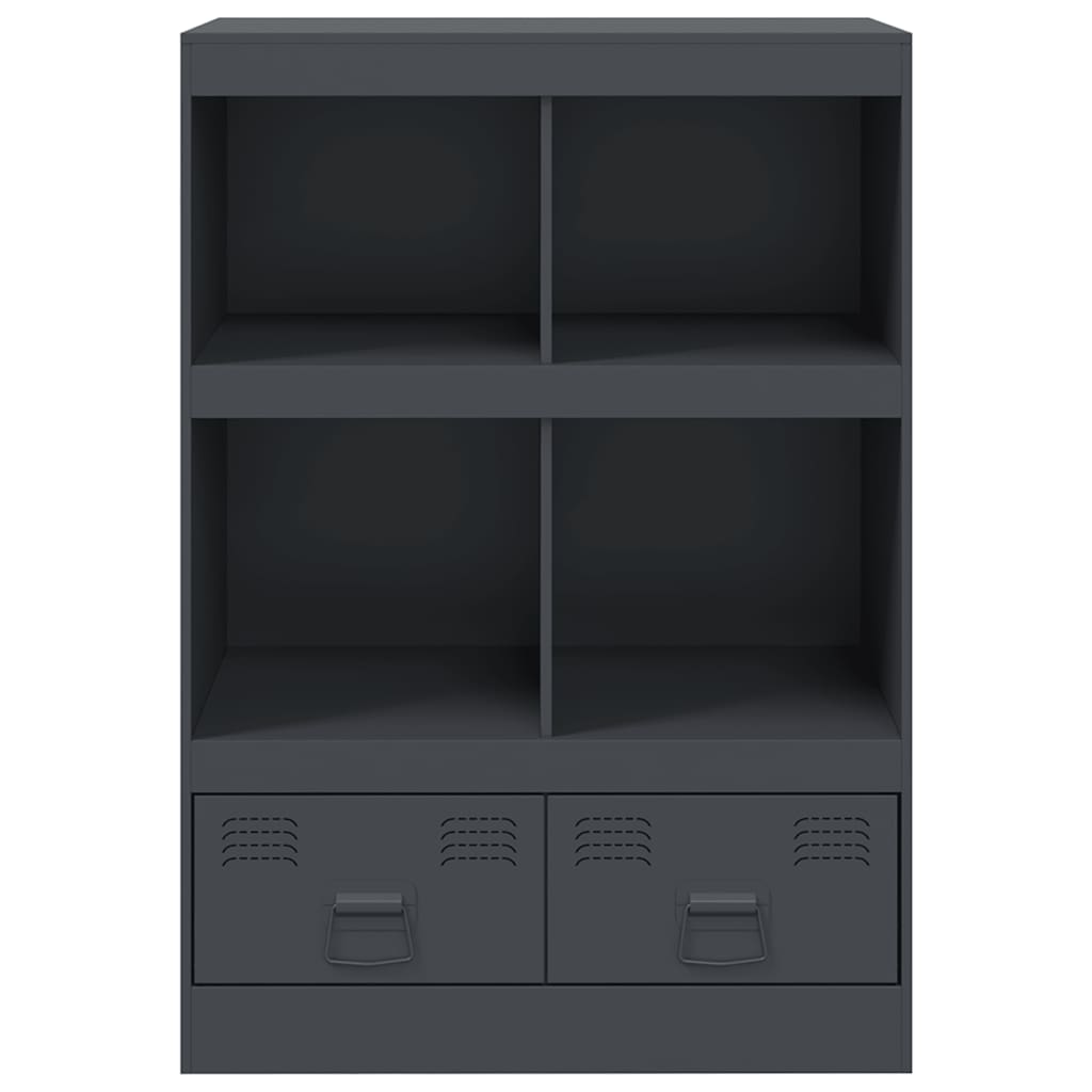 Visoka komoda antracit 67 x 39 x 95 cm čelična