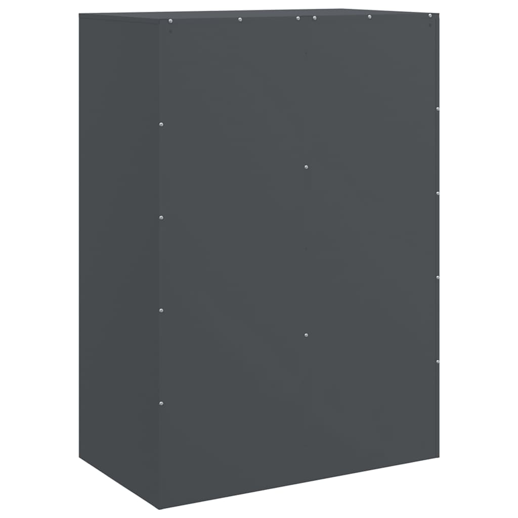 Visoka komoda antracit 67 x 39 x 95 cm čelična