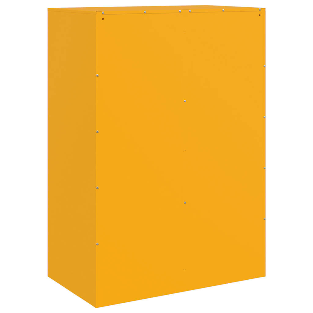 Visoka komoda boja senfa 67 x 39 x 95 cm čelični