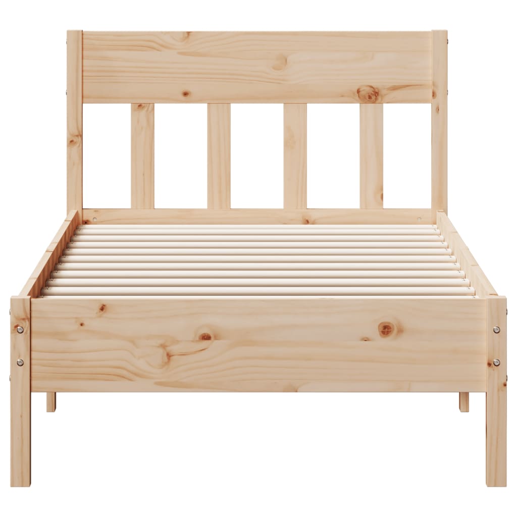 Okvir kreveta bez madraca 75 x 190 cm od masivne borovine