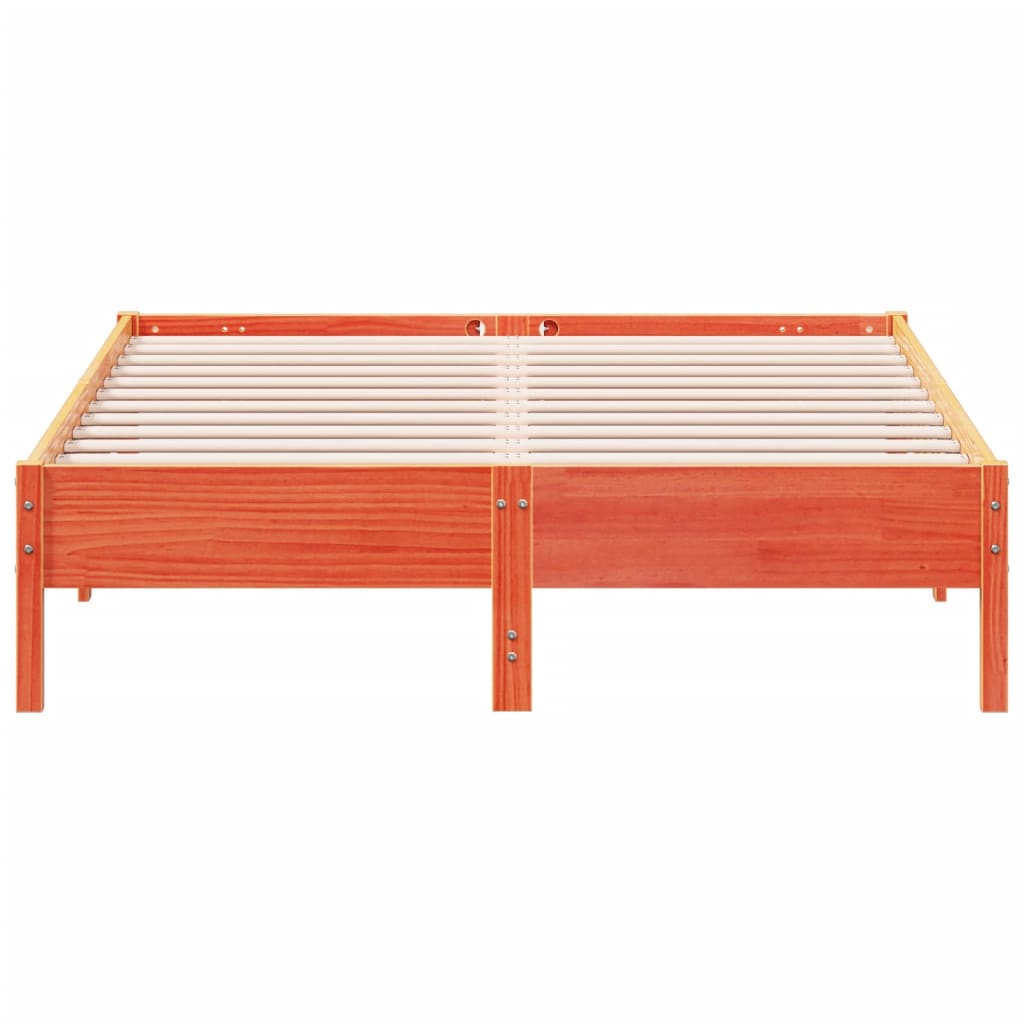 Okvir kreveta bez madraca voštano smeđi 150x200 cm od borovine