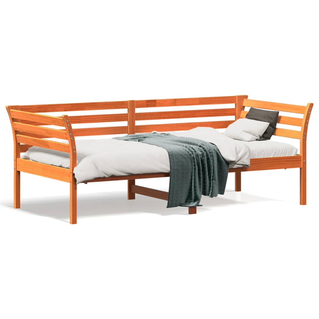 Dnevni krevet bez madraca voštano smeđi 90 x 190 cm od borovine