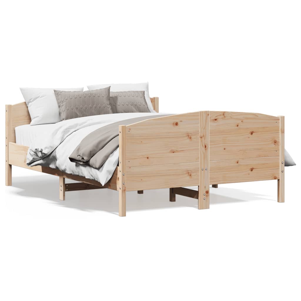 Okvir kreveta bez madraca 120 x 190 cm od masivne borovine