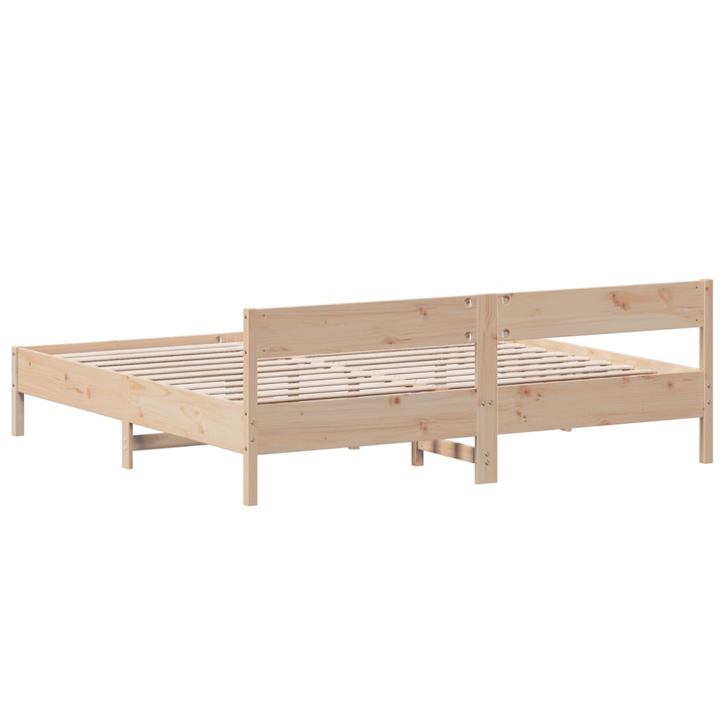 Okvir kreveta bez madraca 200 x 200 cm od masivne borovine