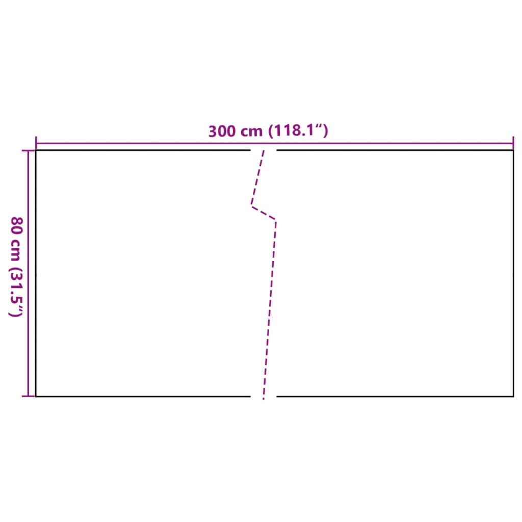 Balkonski zaslon smeđi i crni 300 x 80 cm od poliratana