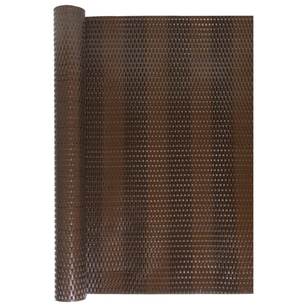 Balkonski zaslon smeđi i crni 400 x 100 cm od poliratana