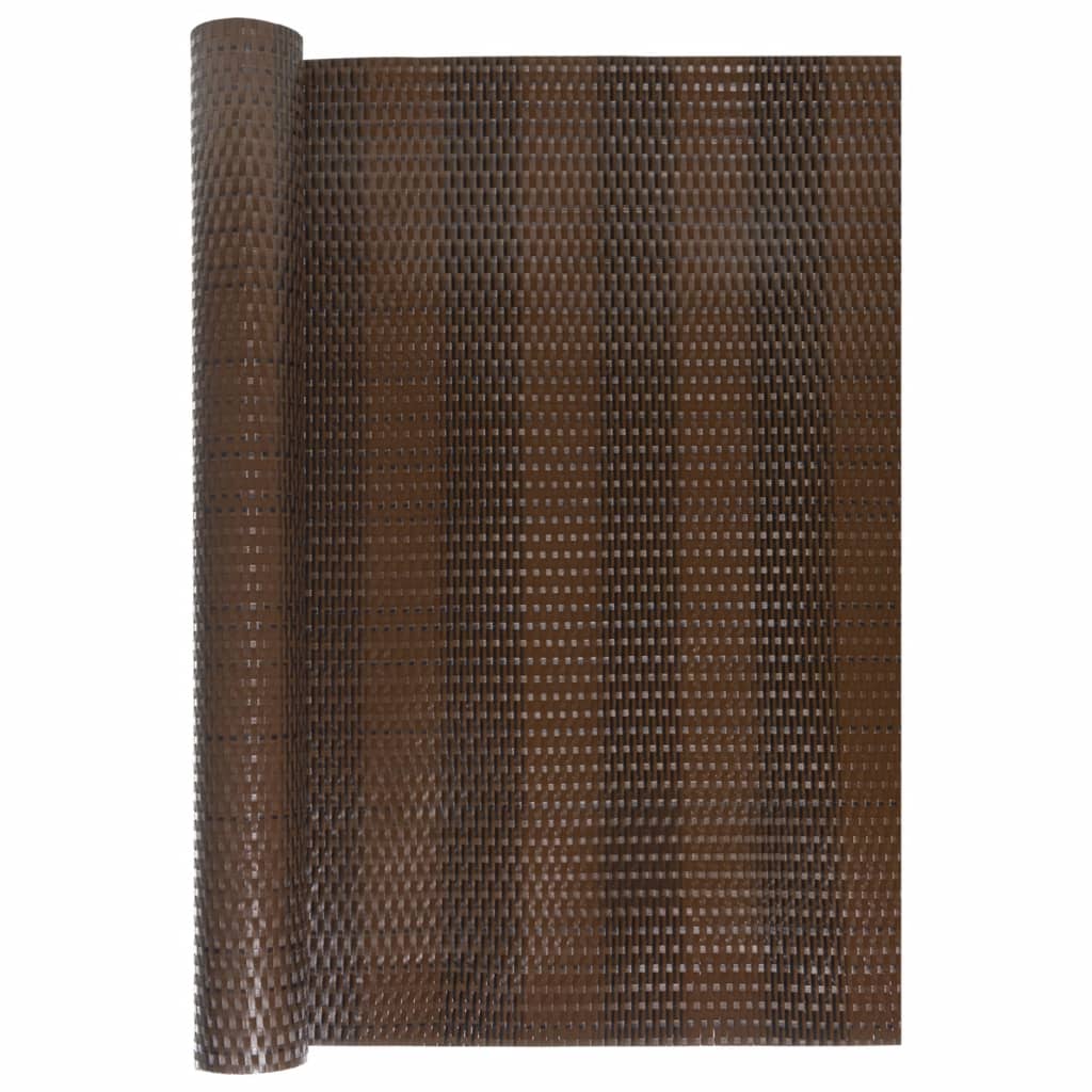 Balkonski zaslon smeđi i crni 500 x 80 cm od poliratana