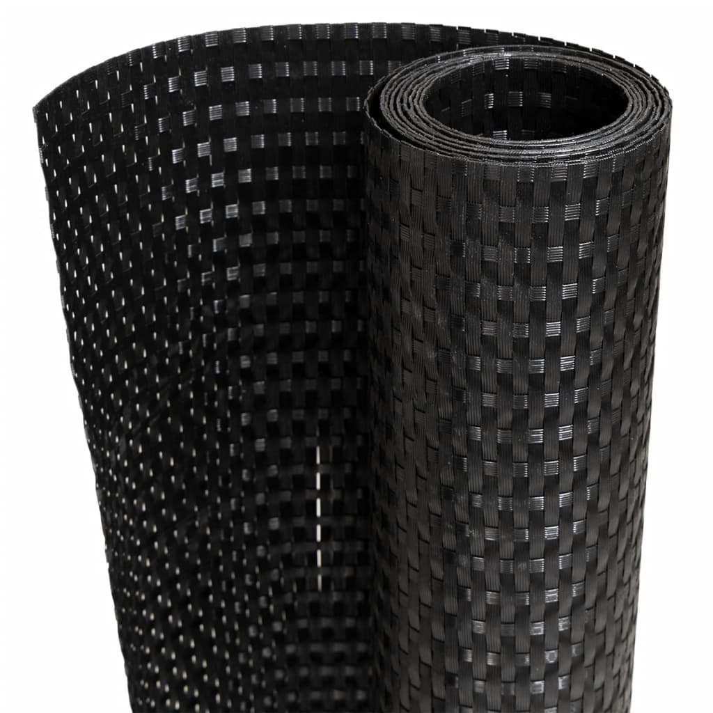Balkonski zaslon crni 400 x 90 cm od poliratana