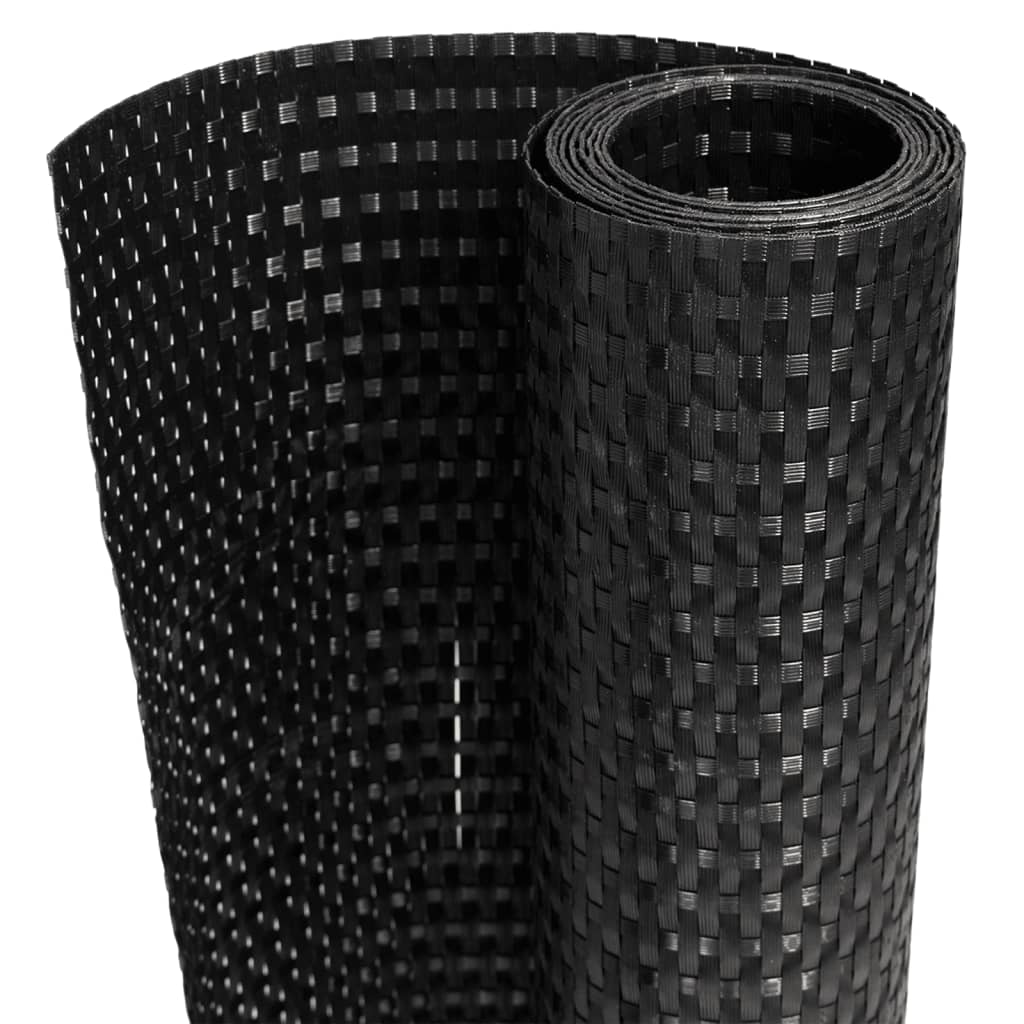 Balkonski zaslon crni 400 x 100 cm od poliratana