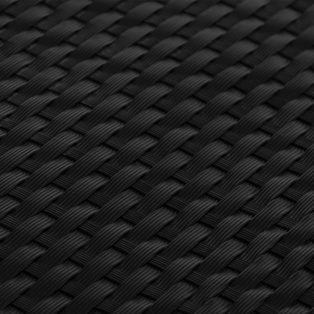 Balkonski zaslon crni 500 x 80 cm od poliratana