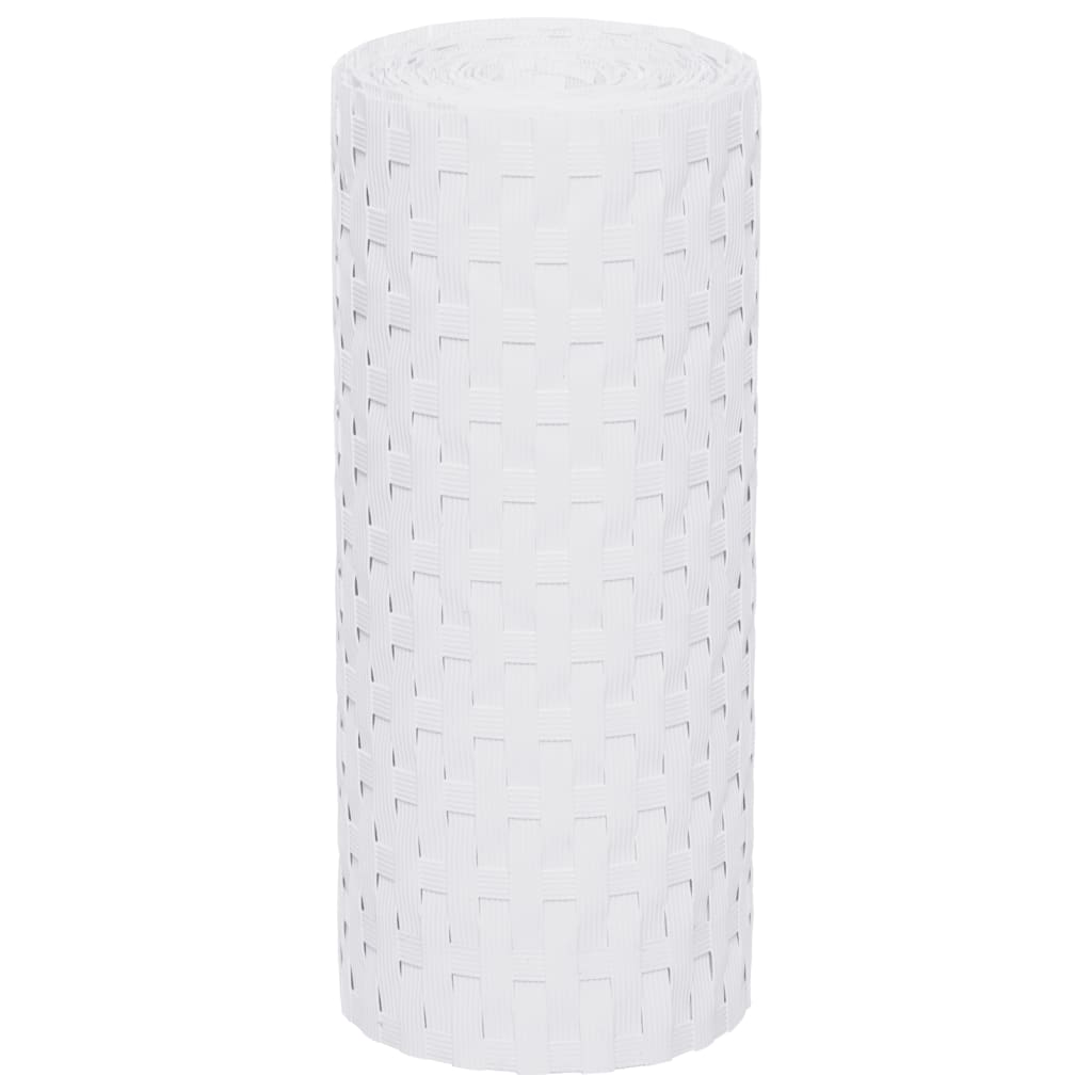 Balkonski zasloni 10 kom bijeli 255 x 19 cm od poliratana