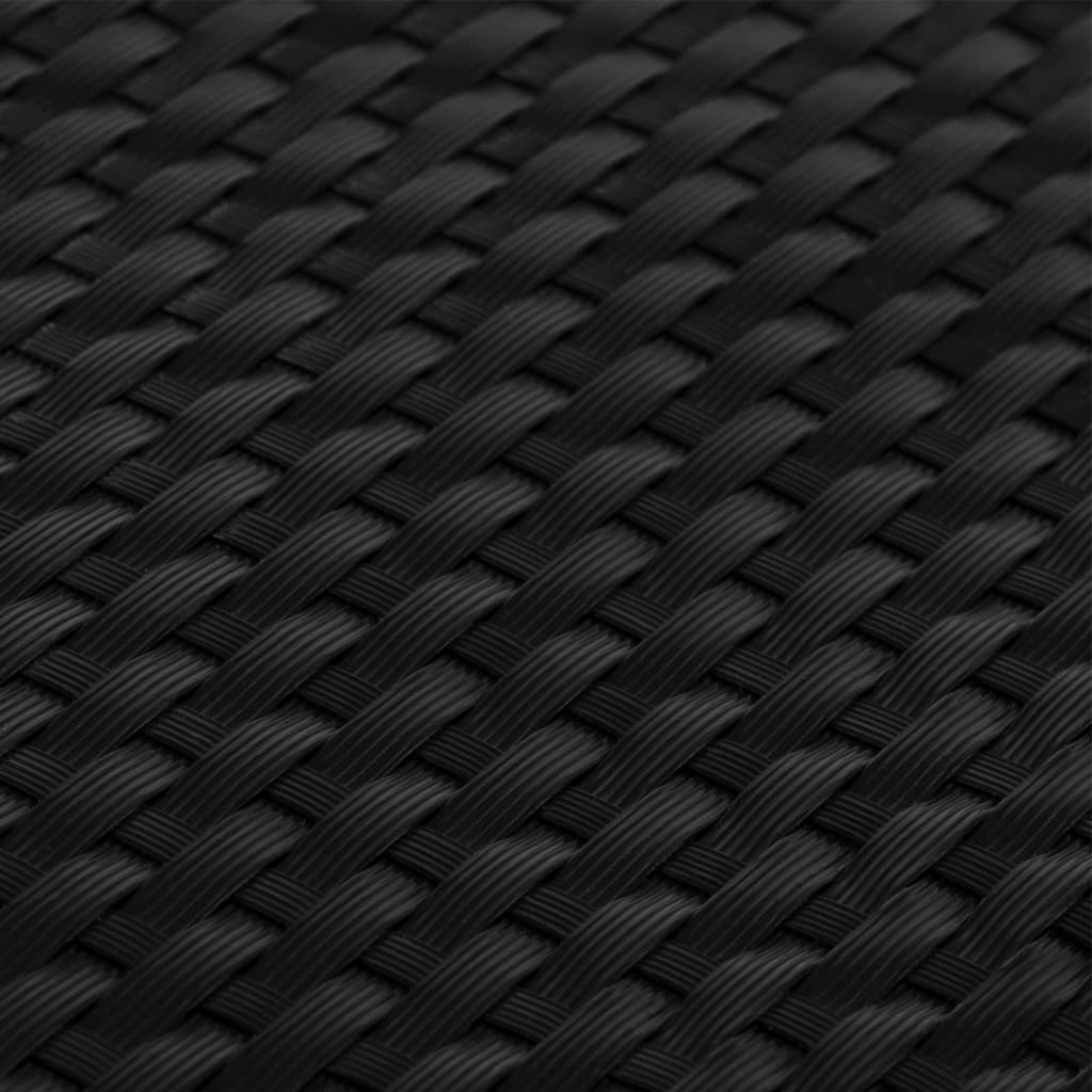 Balkonski zasloni 10 kom crni 255 x 19 cm od poliratana
