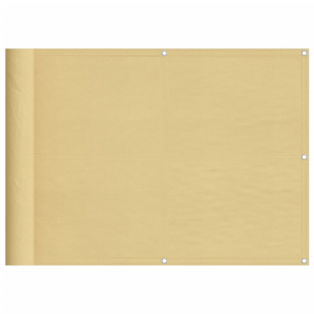 Balkonski zaslon boja pijeska 75x300 cm 100 % poliester Oxford