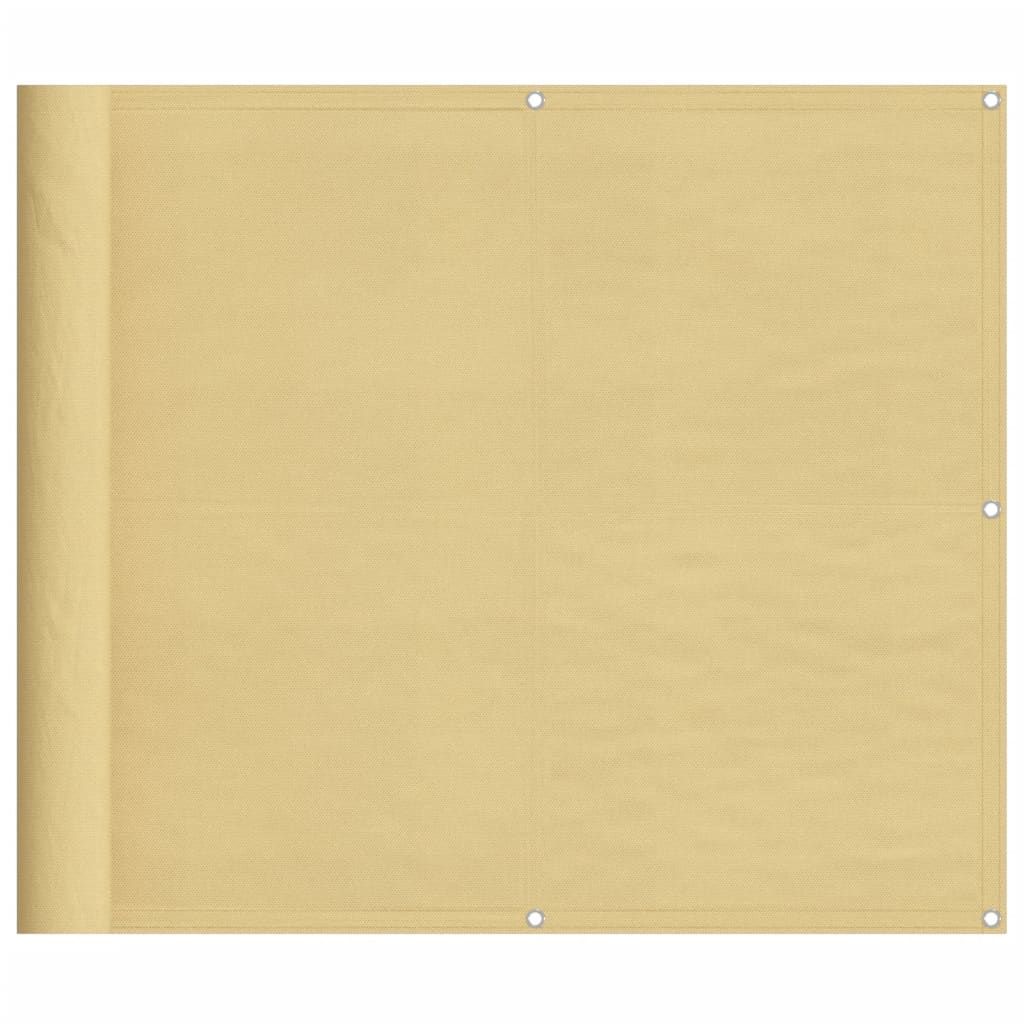 Balkonski zaslon boja pijeska 90x400 cm 100 % poliester Oxford