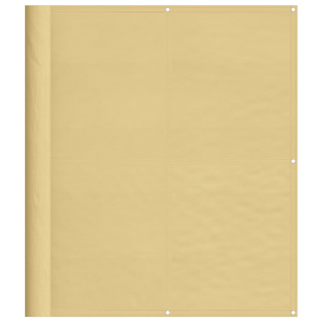 Balkonski zaslon boja pijeska 120x500 cm 100 % poliester Oxford