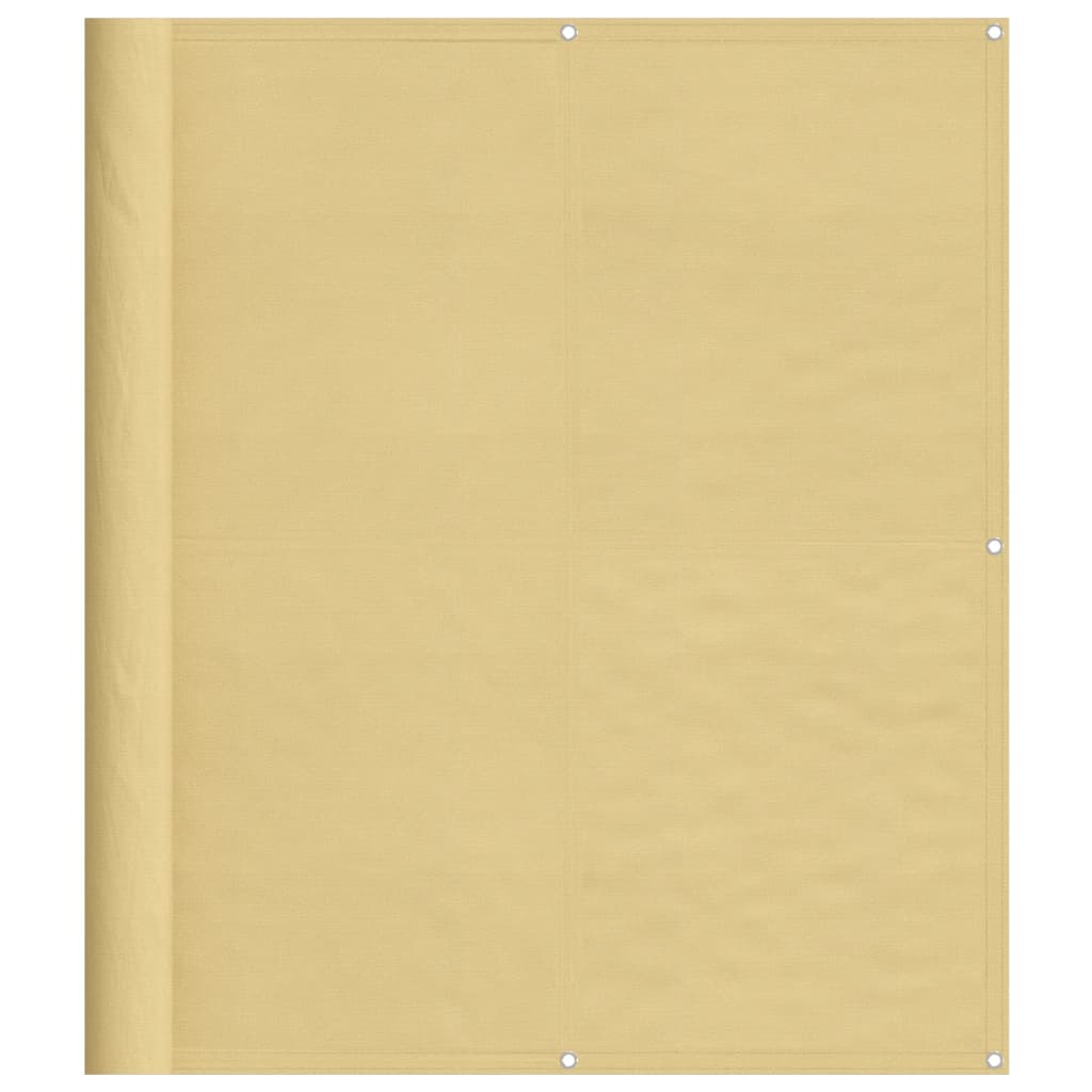 Balkonski zaslon boja pijeska 120x700 cm 100 % poliester Oxford