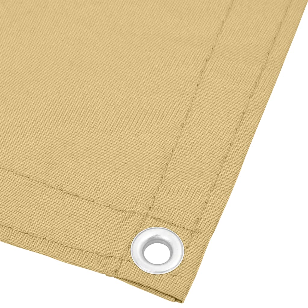 Balkonski zaslon boja pijeska 120x700 cm 100 % poliester Oxford