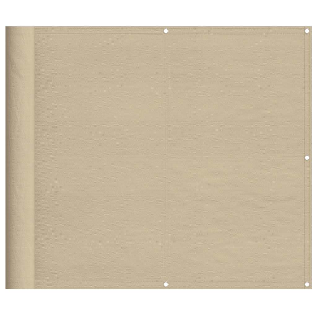 Balkonski zaslon bež 90x800 cm 100 % poliester Oxford