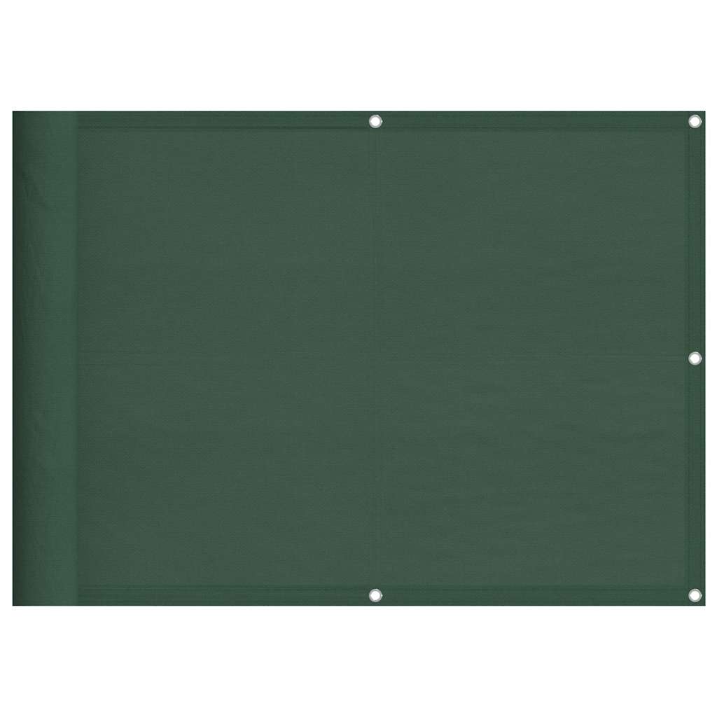 Balkonski zaslon tamnozeleni 75x700 cm 100 % poliester Oxford
