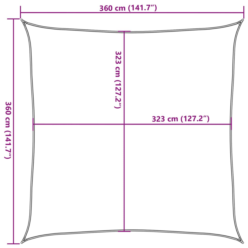 Jedro protiv sunca boje pijeska 3,6x3,6m 100 % poliester Oxford