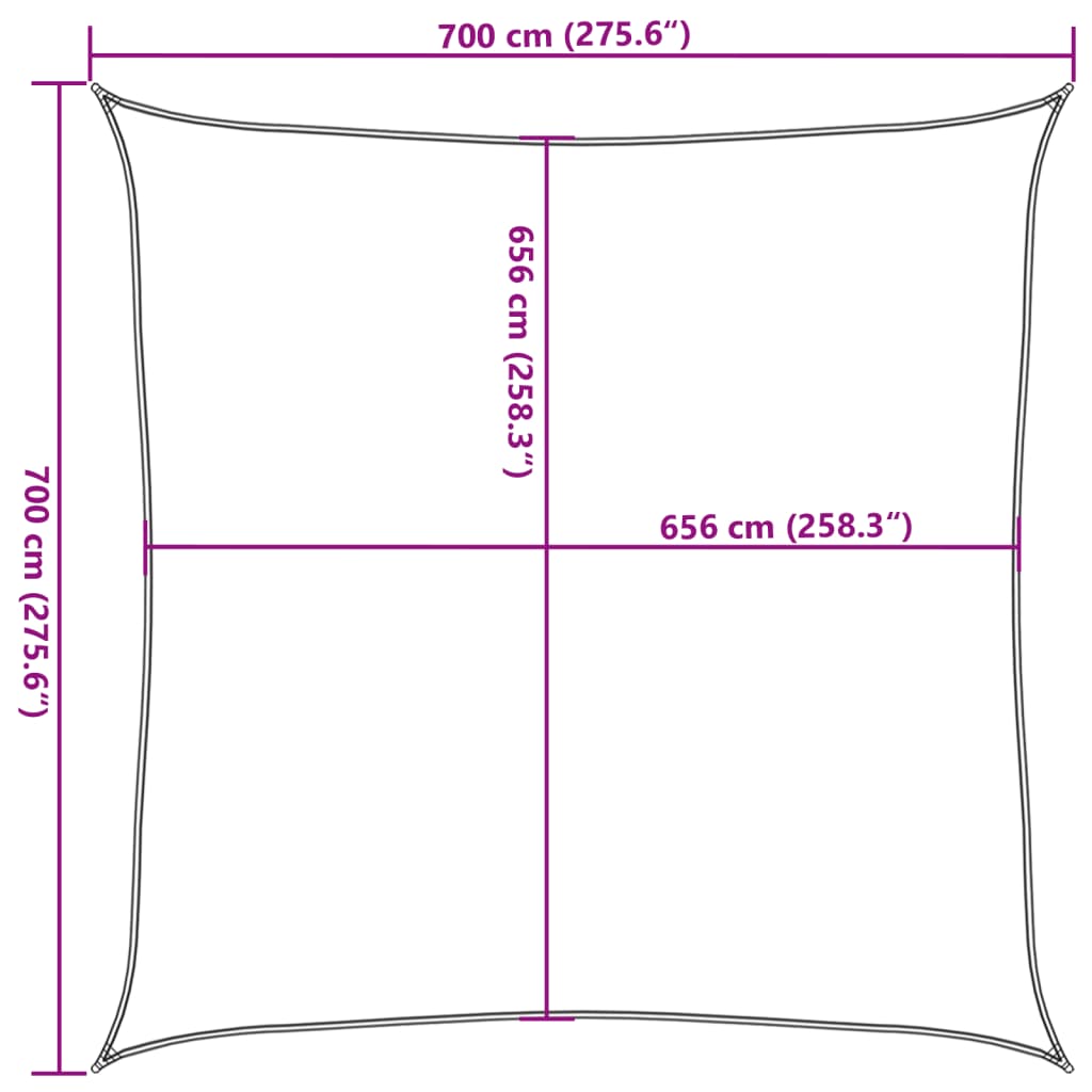 Jedro protiv sunca boje pijeska 7x7 m 100 % poliester Oxford