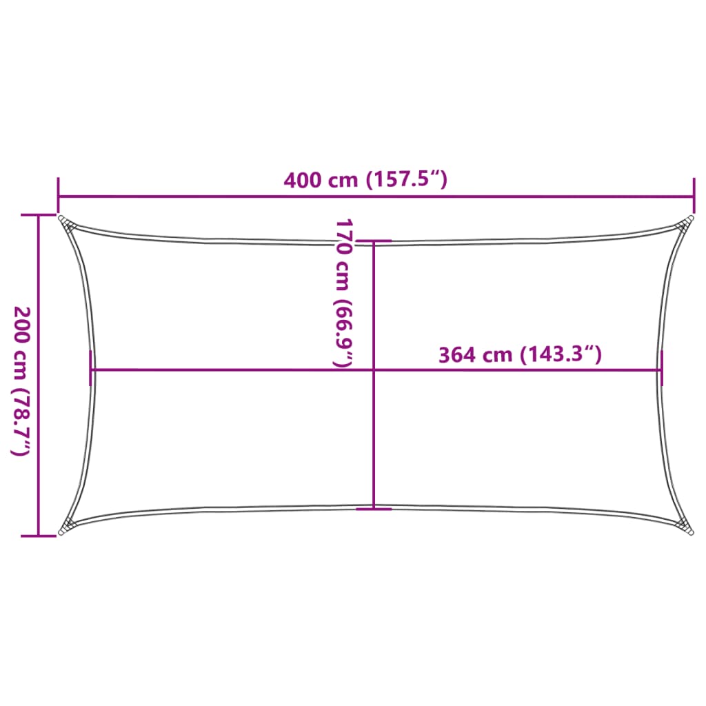 Jedro protiv sunca svjetlosivo 4x2 m od 100% poliestera Oxford