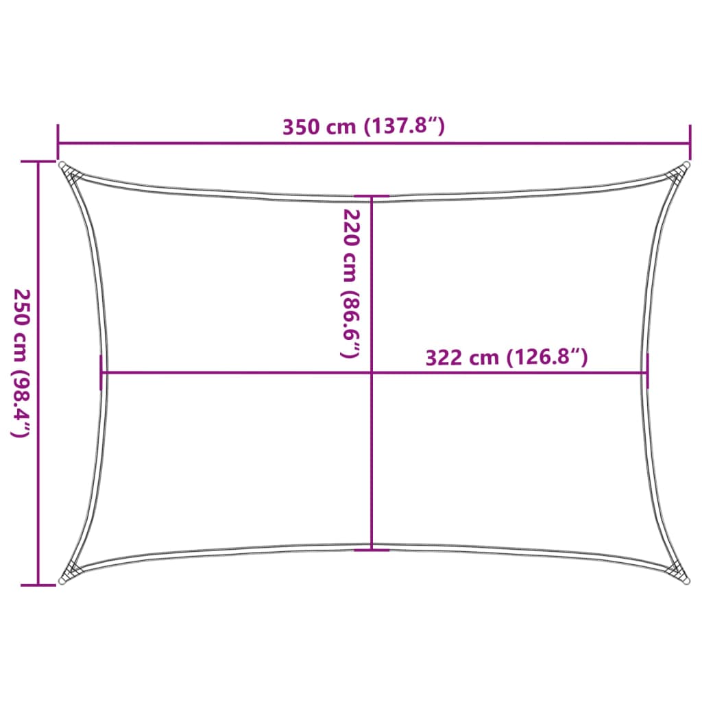 Jedro protiv sunca svjetlosivo 3,5x2,5 m poliester Oxford