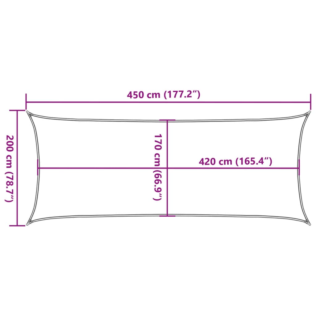 Jedro protiv sunca boje pijeska 4,5x2 m 100 % poliester Oxford