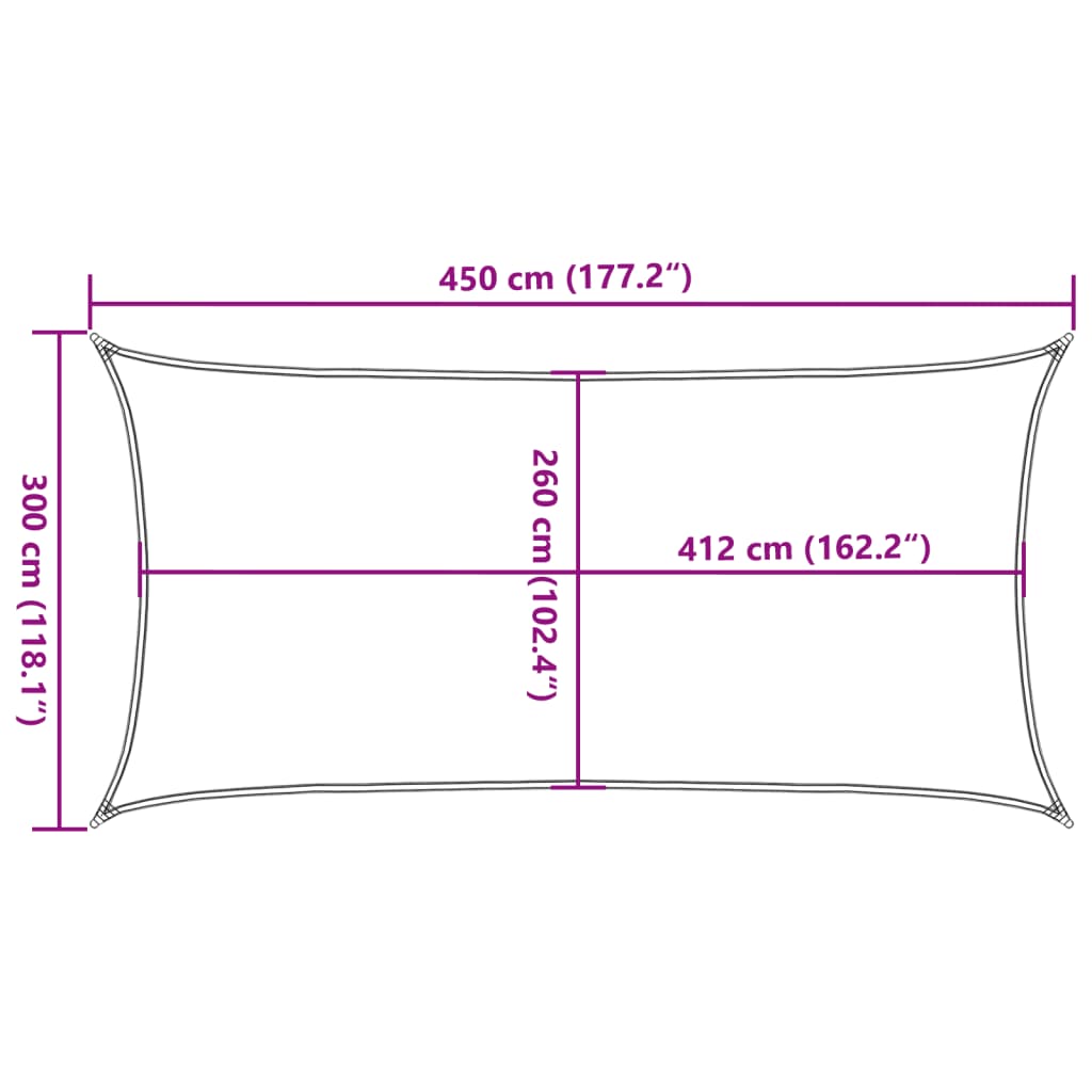 Jedro protiv sunca boje pijeska 4,5x3 m 100 % poliester Oxford