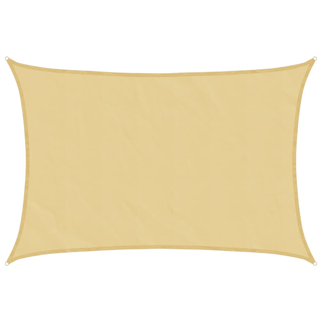 Jedro protiv sunca boje pijeska 5x4 m 100 % poliester Oxford