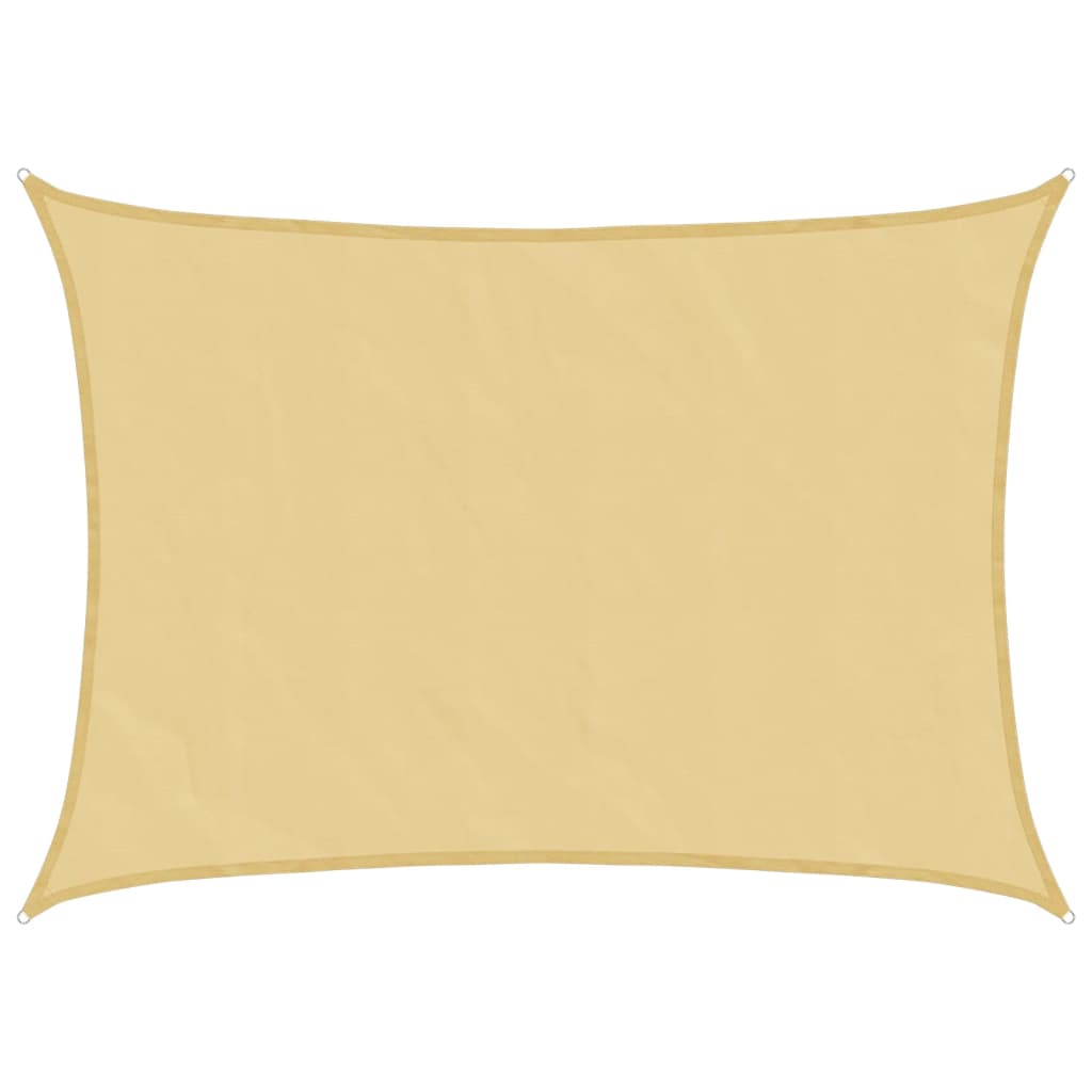 Jedro protiv sunca boje pijeska 8x6 m 100 % poliester Oxford