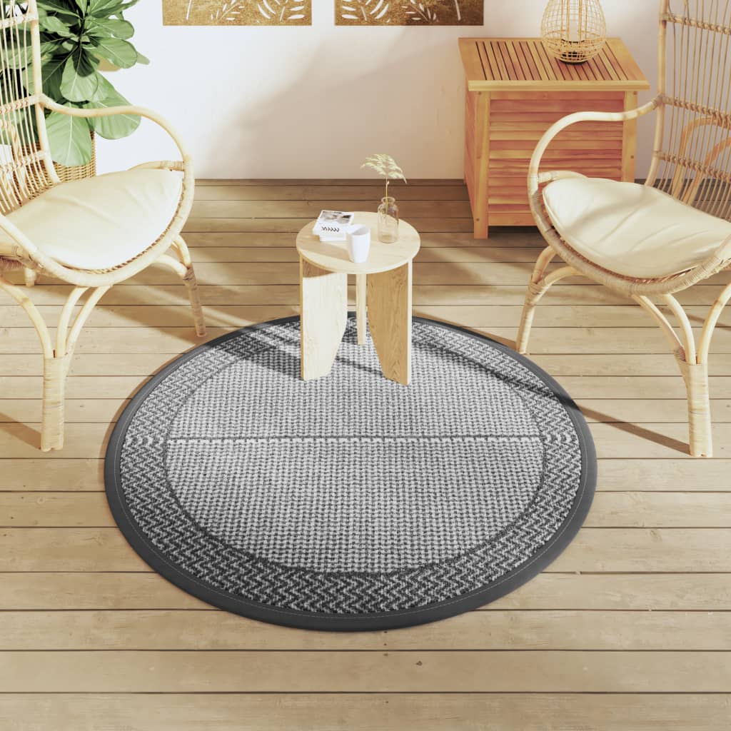 Vanjski tepih ARAKIL sivi Ø 120 cm PP
