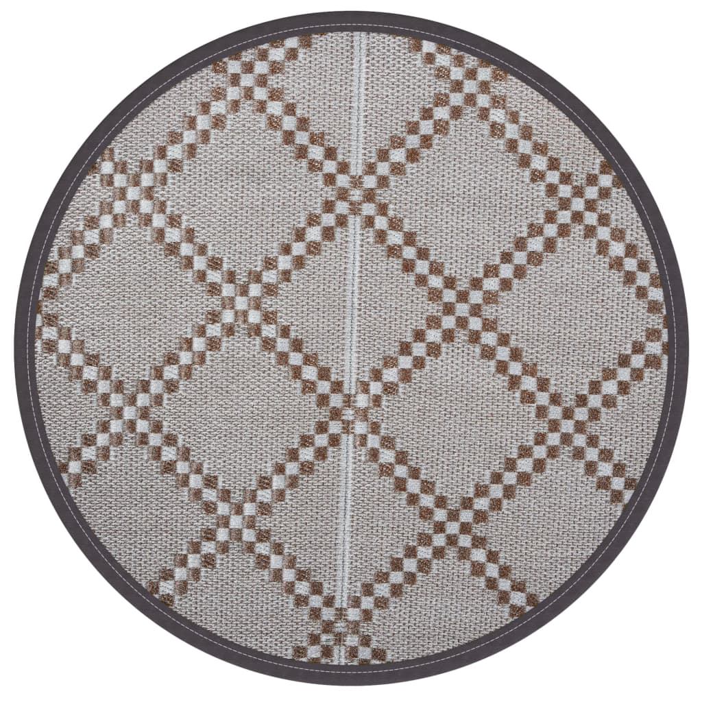 Vanjski tepih ARAKIL smeđi Ø 120 cm PP