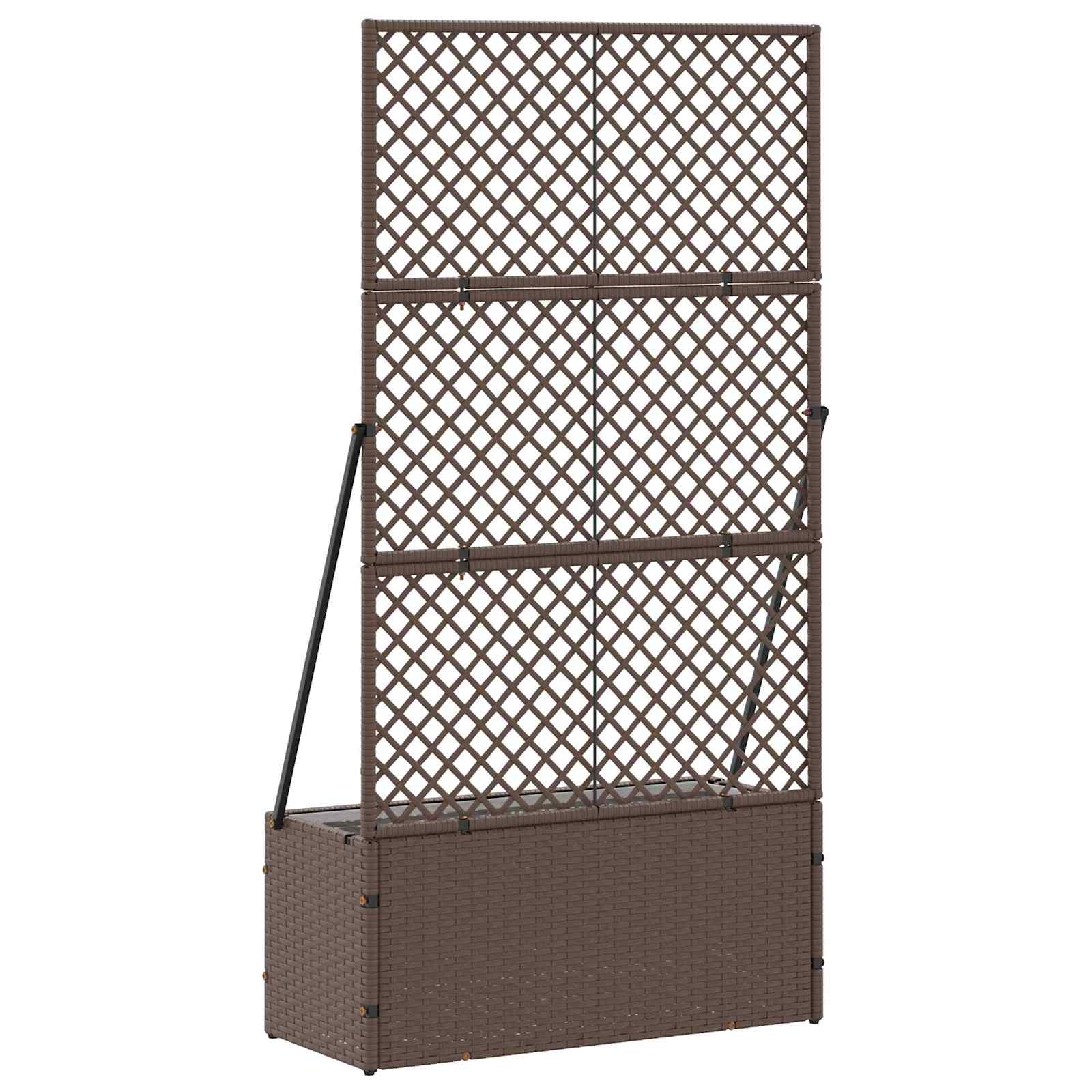 Vrtni rešetkasti saksija Smeđa 70 x 30 x 135 cm Metal