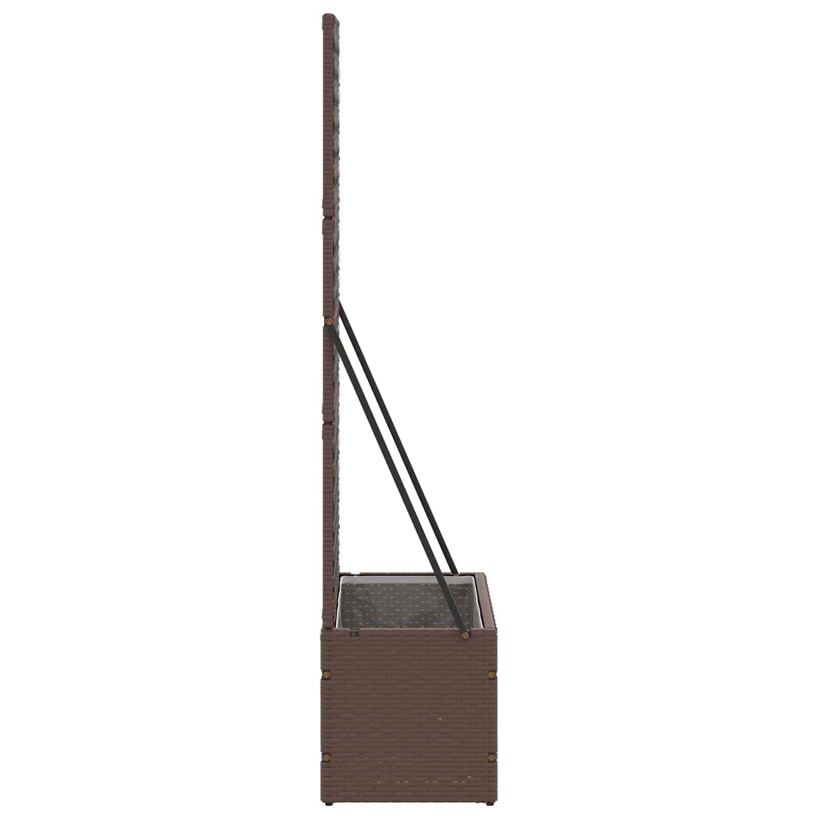 Vrtni rešetkasti saksija Smeđa 70 x 30 x 135 cm Metal