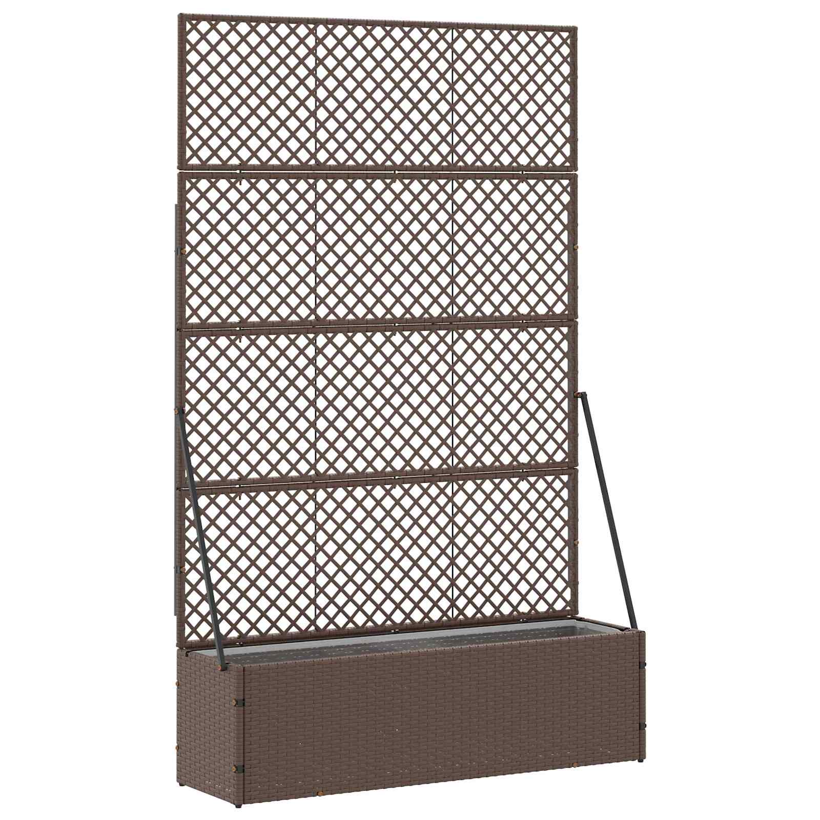 Vrtni rešetkasti saksija Smeđa 105 x 30 x 170 cm Metal