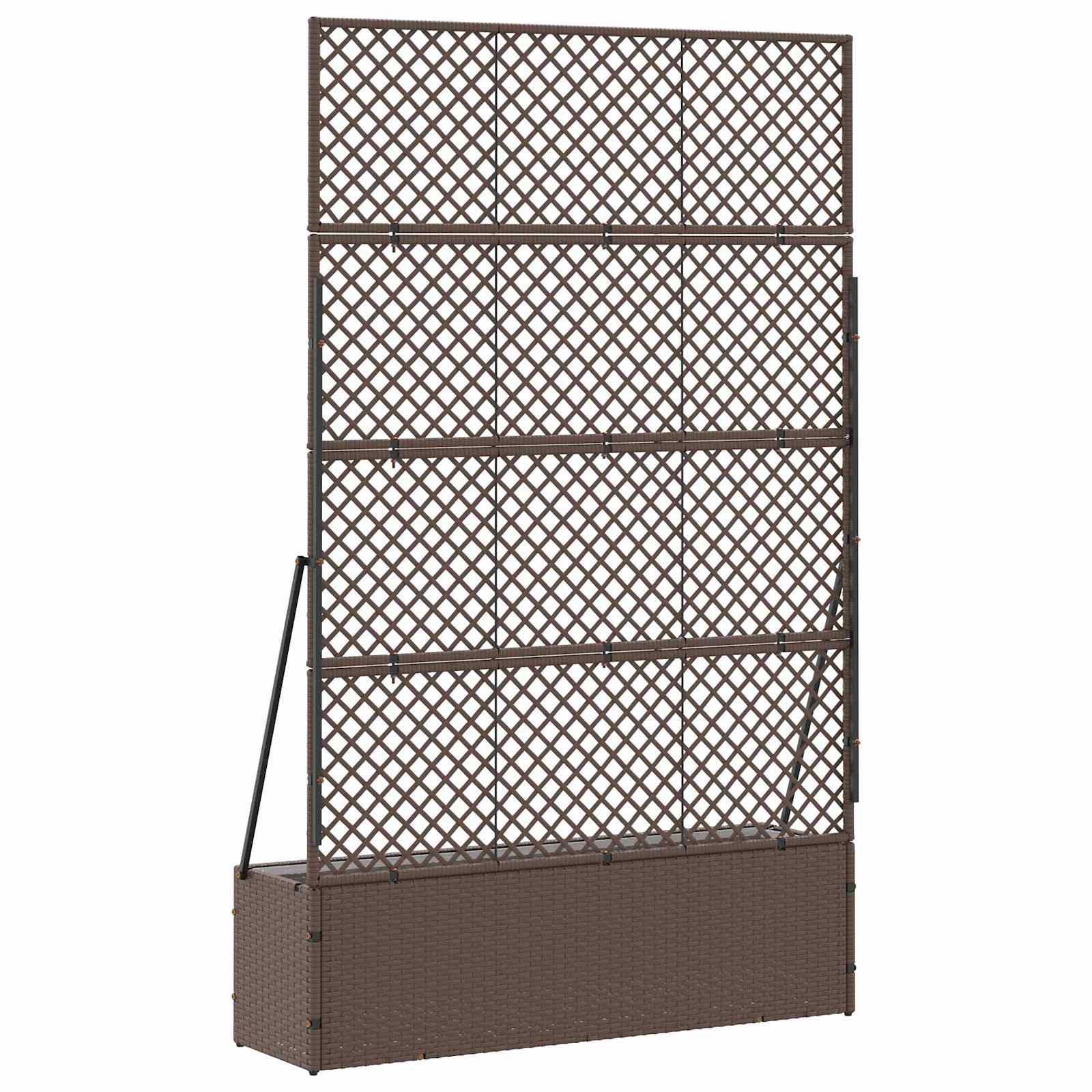 Vrtni rešetkasti saksija Smeđa 105 x 30 x 170 cm Metal